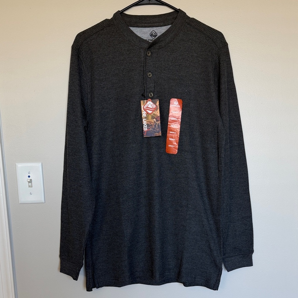 Men's Dark Gray Color Henley Shirt